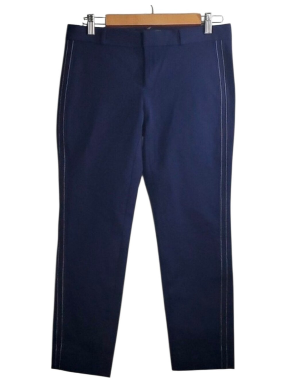 Banana Republic pants women’s sz 4 Blue Sloan Crop side stripe